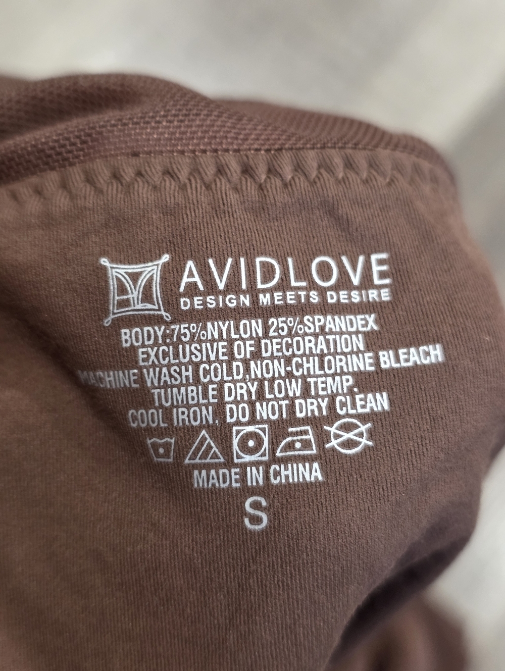 AVIDLOVE BROWN Short Mesh-Top Bodysuit in Brown Skims Shapewear Y2K Festival - Picture 4 of 10